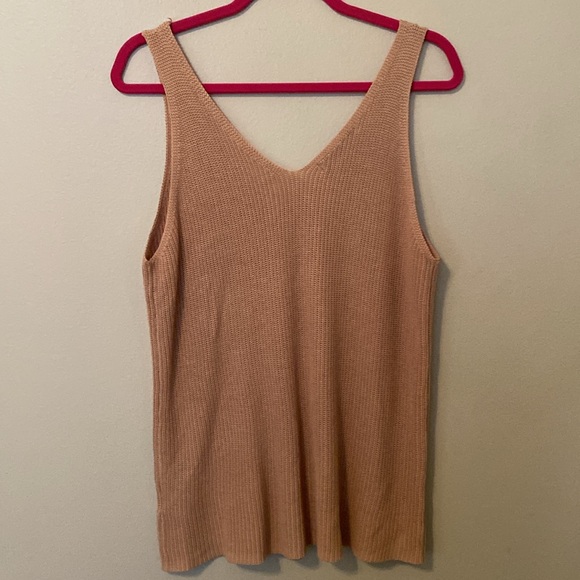 Yexipo Soft Brown Knitted Tank Top [Size: XL] - Picture 2 of 4